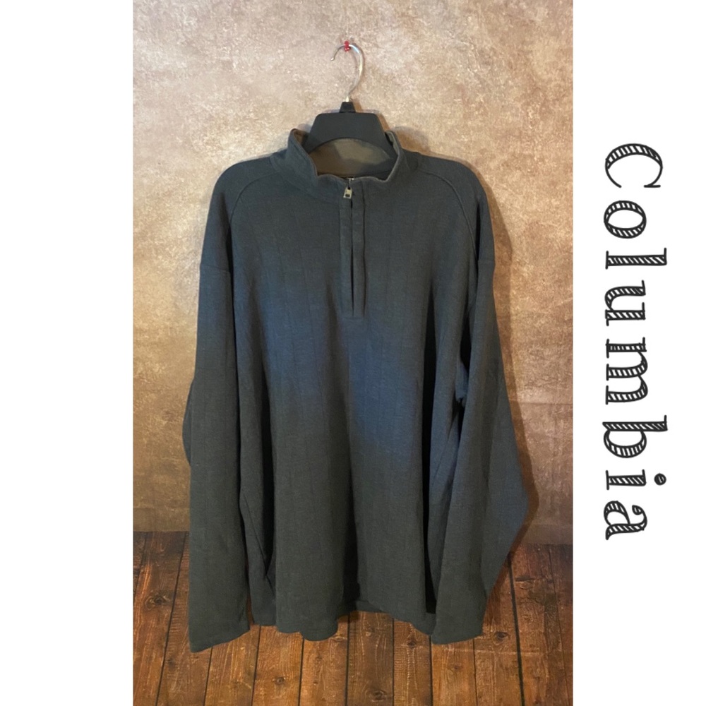 Columbia sportswear XCO grey ribbed sweater pullover-mens size XL-EUC